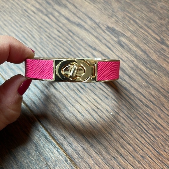 COACH Women’s Pink and Gold Bengal Bracelet - Picture 1 of 6